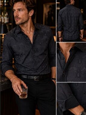 Jared Lang After Hours, slim fit, 100% cotton.